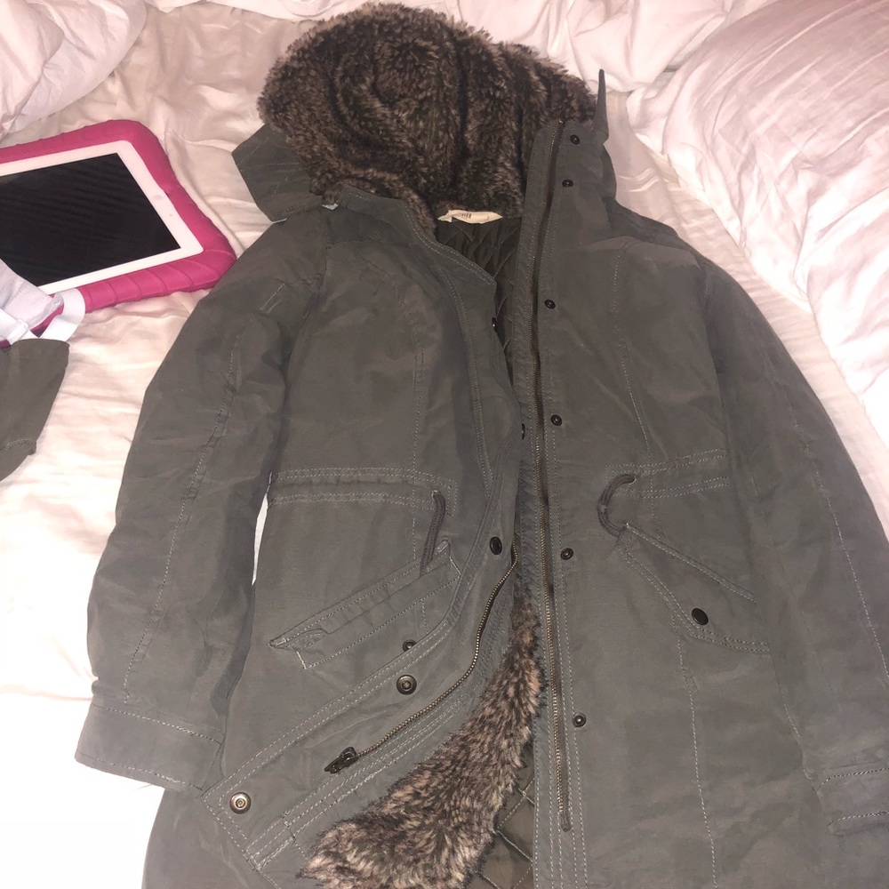 Hollister fur lined parka